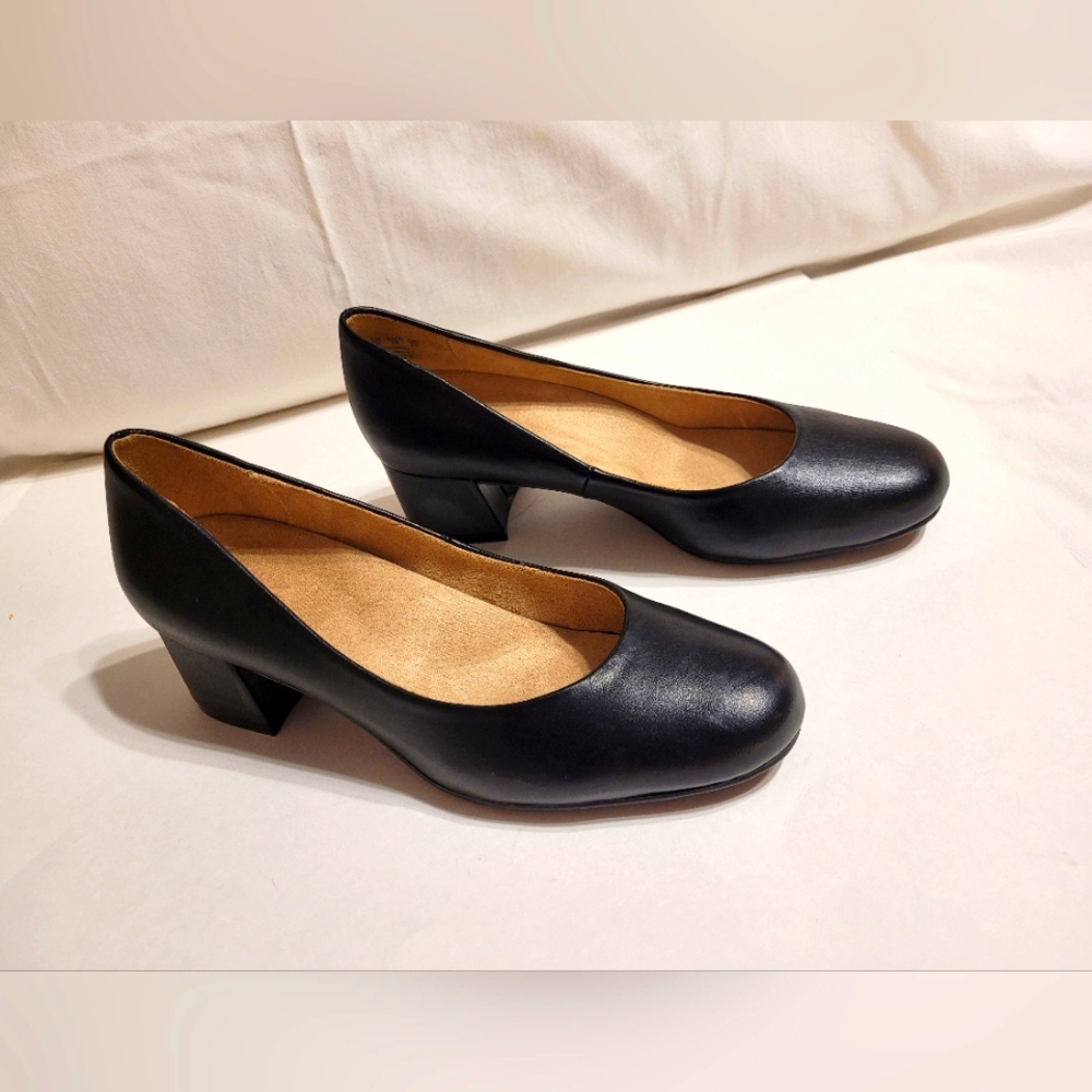 𝅺Naturalizer DONNELE  Block Heel Shoes Black Women's Size 8W
